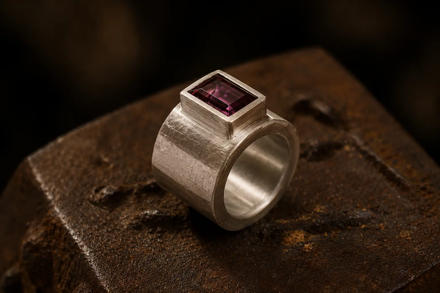 Handgefertigter Ring von Goldschmied Martin Brunner – Unikat aus dem Atelier Zeitzone 65 (Nr. 5)